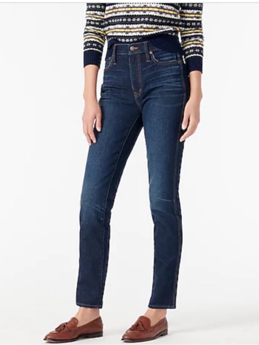 J. Crew Vintage Slim Straight Jeans in Medium-Dark Wash. Size 25. Like new!